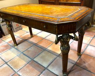 Vintage Atlas Leg, Maitland Smith Writing Desk