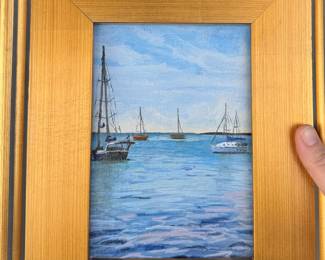 Original acrylic and other pieces by local artists, including Lis Kelly.