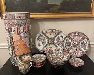 Rose medallion /famille rose - great for plate walls! 