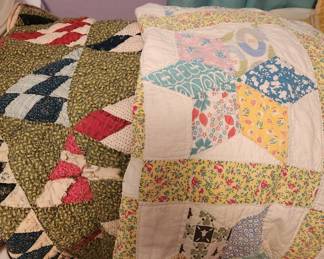 Nice have many completed quilt squares ready to go. 