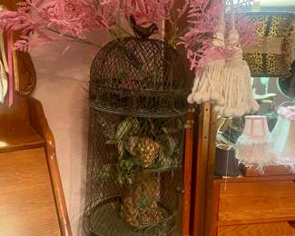 Bird cage and metal stand