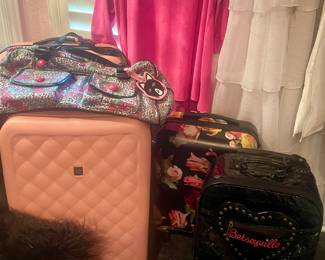 Pink and Betsy Johnson Luggage