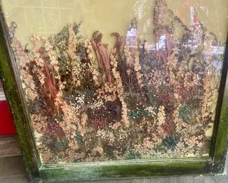 Framed dried flower art