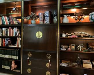 1970’s  Baker Furniture 4 part Asian Style wall unit.  