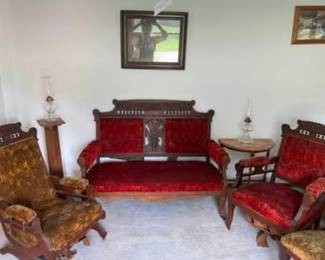 Antique Victorian parlor set
