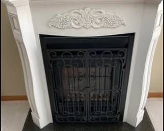 Gas Direct vent fireplace, surround, and granite slab.  
