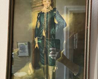 Antique Blue Boy Print