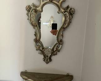 Baroque Wall Mirror and Shelf