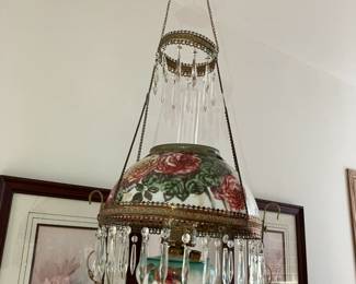 Antique Hanging Parlor Lamp