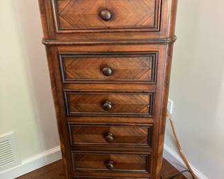 French Marble top Bombe Chest