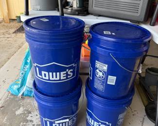 Empty 5 gallon buckets