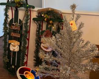 Christmas sled decor