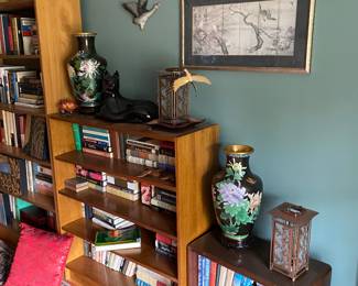 Cloisonné, accent lights and lanterns, bookcases