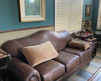 Leather club sofa