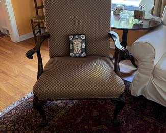 Classic Mahogany Frame Armchair 