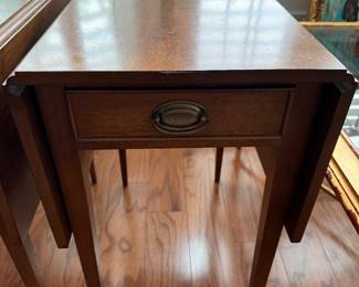 Close up of the side table