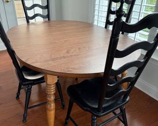 Oval table and 4 chairs