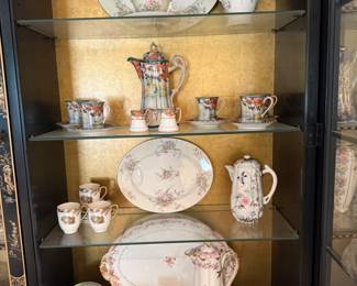 Dishes in the china cabinet