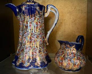 Gorgeous older geisha variation coffee or chocolate pot and matching creamer