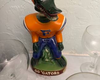 Ezra Brooks Florida Gators vintage liquor decanter