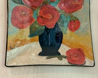 Pottery ceramic wall plate