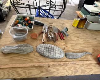Cement gator yard decor