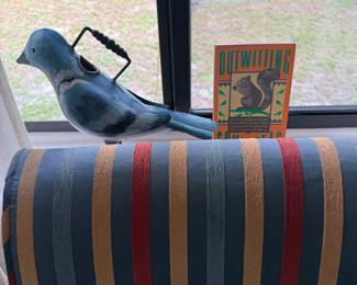 Bird watering can, squirrel proof book
