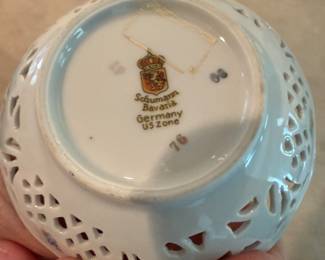 Schumann Bavaria Germany US zone reticulated dish