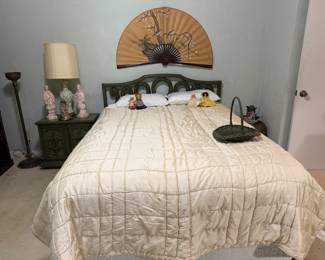 Bedroom with green furniture
