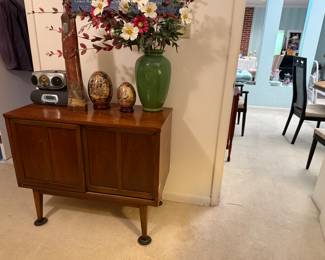 Mid century modern record cabinet