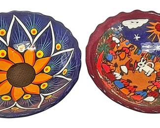 HandPainted Mexican Pottery Bowls 