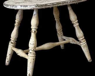 Chippy White Rustic Stool, 17 