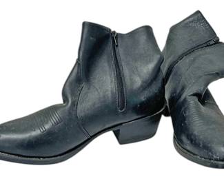 Durango Black Leather Ankle Boots Sz 9 