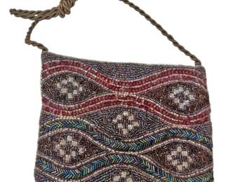 Beaded Evening Purse with Satin Lining 