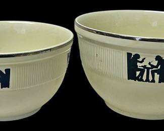 Hall China Silhouette Mixing Bowls 