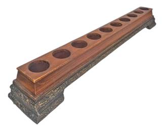Ornate, Carved Base Tea Light Holder 