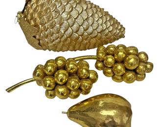 Gold Foil Decorative Fruit 