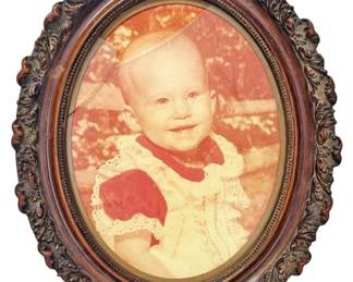 Antique Ornate Oval Picture Frame 
