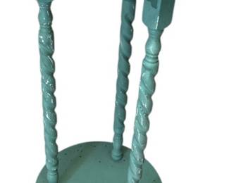 Vintage Painted Wooden Plant Stand 