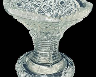 Pressed Glass Pedestal Compote, 5 