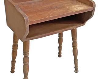 Vintage Wooden Childs Desk with Shelf 