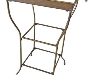 MidCentury Brass Tray Stand, 33 