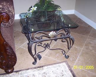 Glass end table
