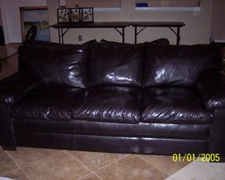 Black Leather couch. Good condition
