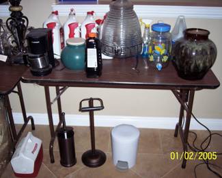 Misc. bathroom acces., liquid/spray insect killer, Windex