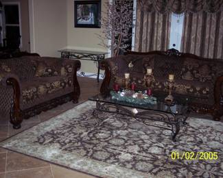 3 Piece couch, love seat and chair set. Excellent condition.  Almost new 
