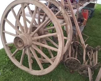 Wagon wheels, push mowers
