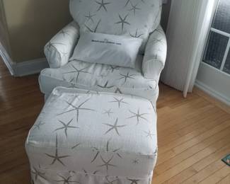 Starfish chair with matching ottoman