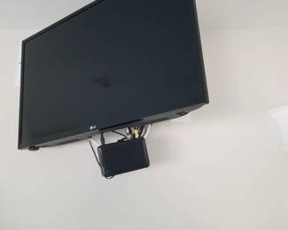 TV with mounting bracket