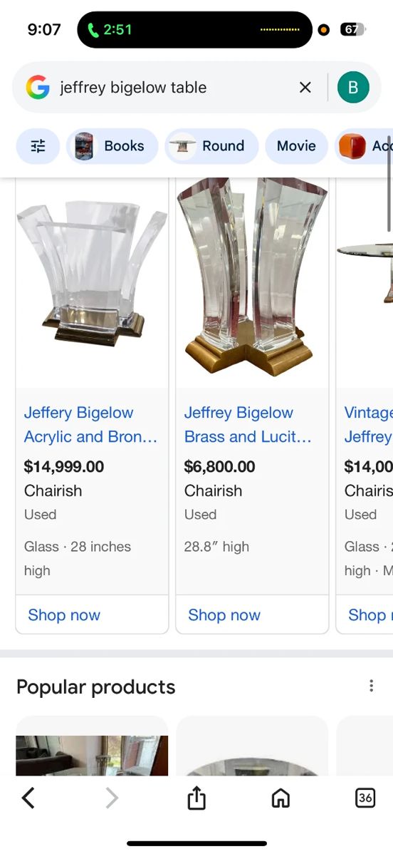 Jeffrey Bigelow designer.\nBeautiful crystal table chair